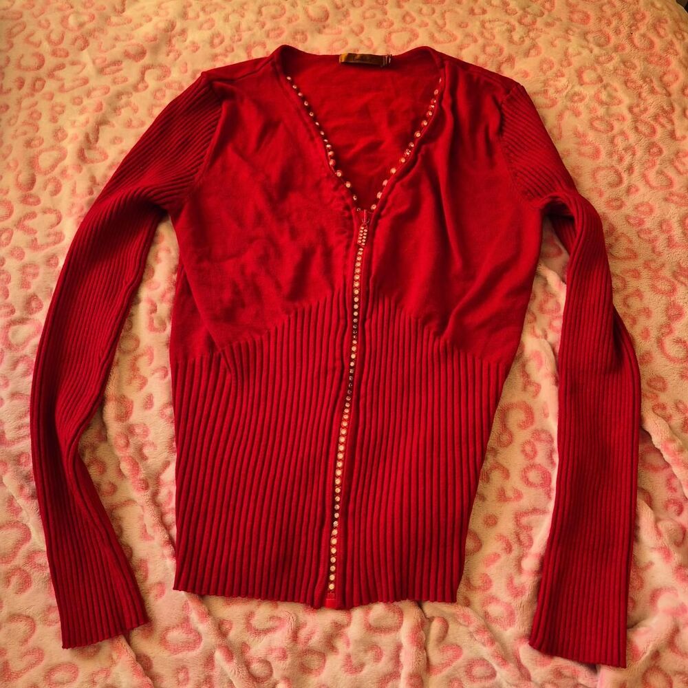 Bellini Women's Red and Silver Jumper
